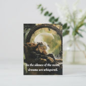 In de stilte van de maan worden dromen gefluisterd briefkaart (Staand voorkant)