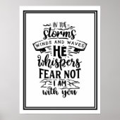 In de Stormen wind en golven Poster (Voorkant)