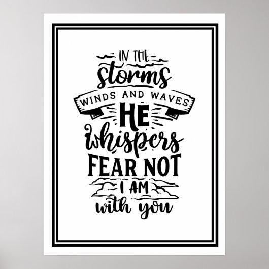 In de Stormen wind en golven Poster (Voorkant)