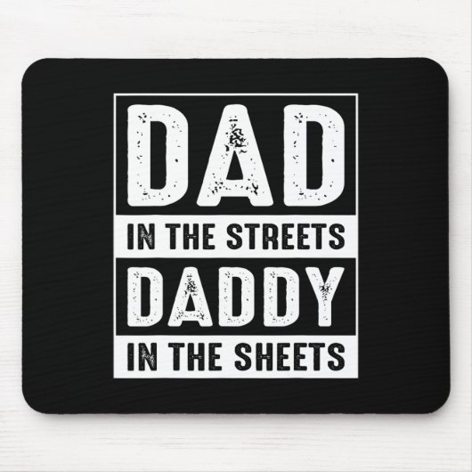 In de straten papa in de lakens vaders dag plezier muismat (Voorkant)