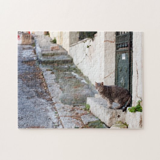 In de straten van Athene - Puzzle Legpuzzel (Horizontaal)