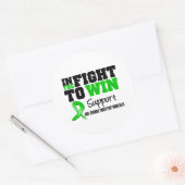 in de strijd om te winnen - beenmergtransplantatie ronde sticker (Envelop)