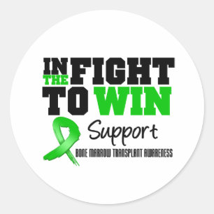 in de strijd om te winnen - beenmergtransplantatie ronde sticker