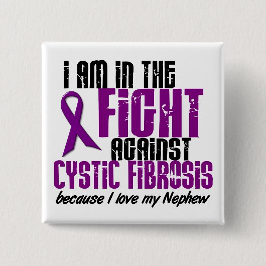In de strijd tegen cystic fibrosis NEPHEW Vierkante Button 5,1 Cm (Voorkant)