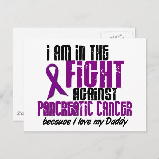 In de strijd tegen de ziekte van Pancreaskanker Briefkaart (Voorkant / Achterkant)