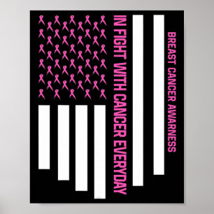 In de strijd tegen kanker Dagelijkse Borst Bewustz Poster