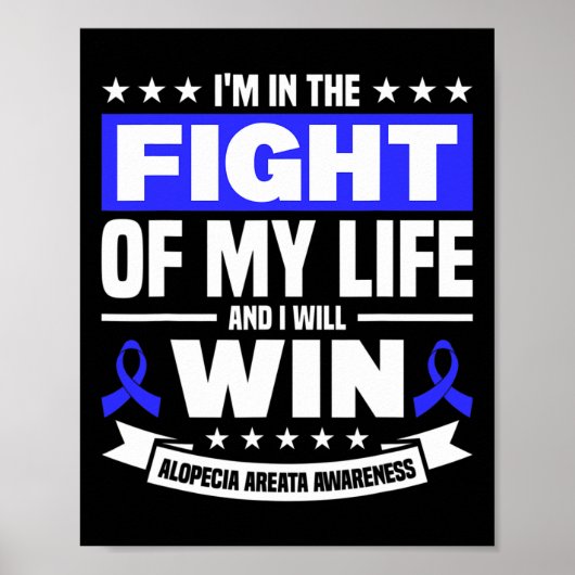 In de strijd van mijn leven steun alopecia bewustz poster (Voorkant)