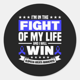 In de strijd van mijn leven steun alopecia bewustz ronde sticker