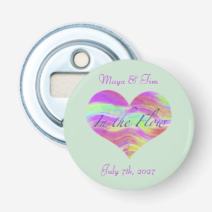 In de stroom van liefde knop flesopener button flesopener