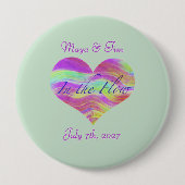 In de Stroom van Liefde Ronde Button 4,0 Cm (Voorkant)