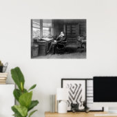 In de studie van Charles Dickens Poster (Thuiskantoor)