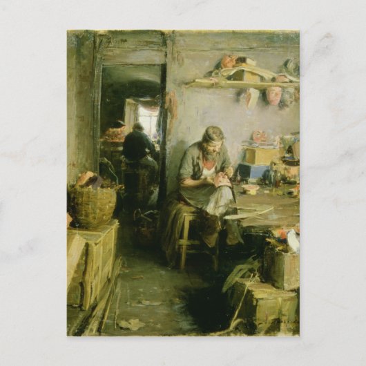 In de Studio Masker, 1897 Briefkaart (Voorkant)