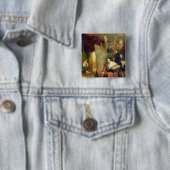In de studio van de schilder, 1832 vierkante button 5,1 cm (In situ)