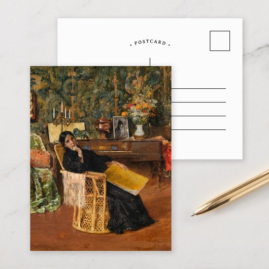 In de studio | William Merritt Chase Briefkaart