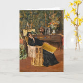 In de studio | William Merritt Chase Kaart (Gele Bloem)