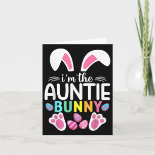 In de Tante Bunny Funny Tante Pasen Familie Match Kaart