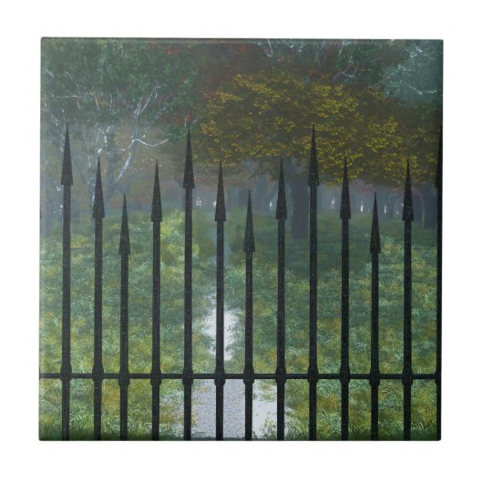 In de Tegel van het oude bosdecoratief Tegeltje (Voorkant)