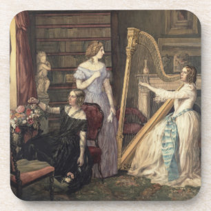 In de tekentekens (w/c op papier) drankjes onderzetter