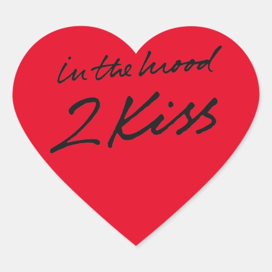 In de tijd naar de kus hart sticker (Voorkant)