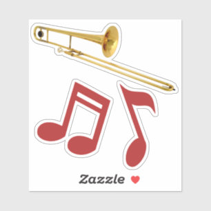 In de trombone van het hout en de Sticker van de M
