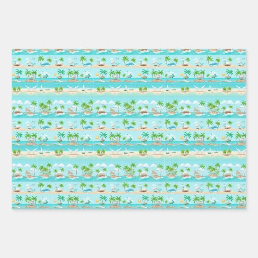 In de tropen inpakpapier vel (Voorkant)