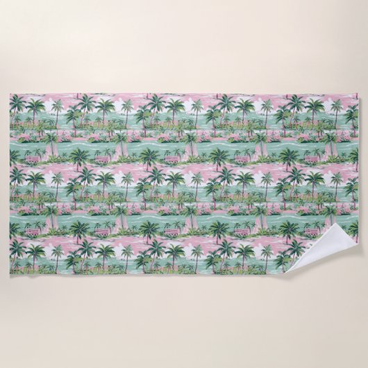 In De Tropen Voelt Elke Dag Als Een Vakantie Strandlaken (Voorkant)