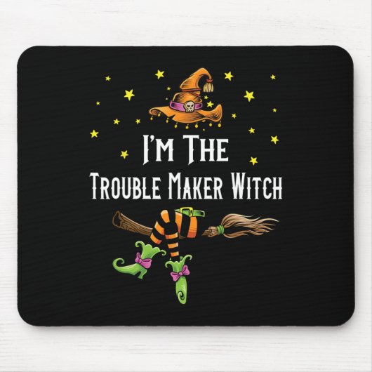 In de Trouble Maker Witch Halloween Matching Group Muismat (Voorkant)