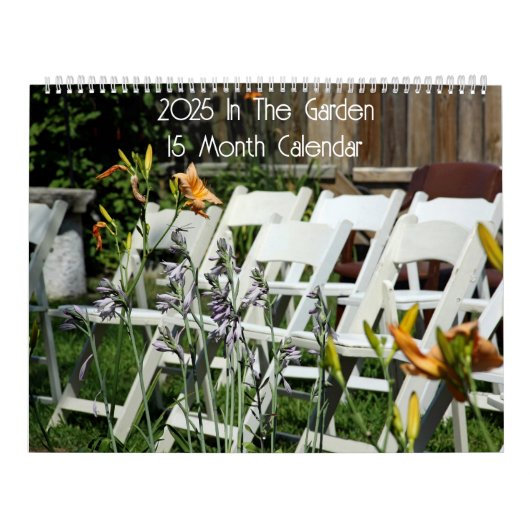 In de tuin 15 maanden bloemenkalender kalender (Hoes)