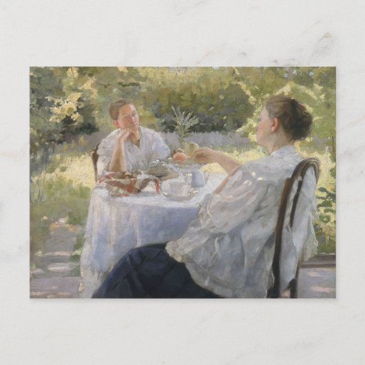 In de tuin, 1911 briefkaart (Voorkant)