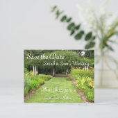 In de tuin aankondigingskaart (Staand voorkant)