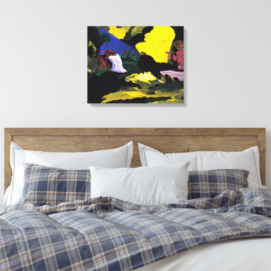 In de tuin bidden Jezus Canvas Print (Insitu (Slaapkamer))