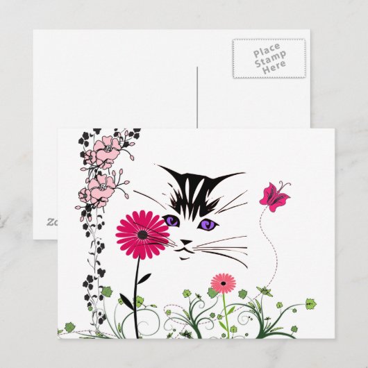 In de tuin briefkaart (Voorkant / Achterkant)