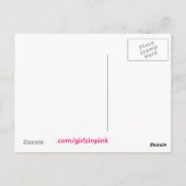 In de tuin briefkaart (Achterkant)