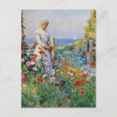 In de tuin briefkaart (Voorkant)