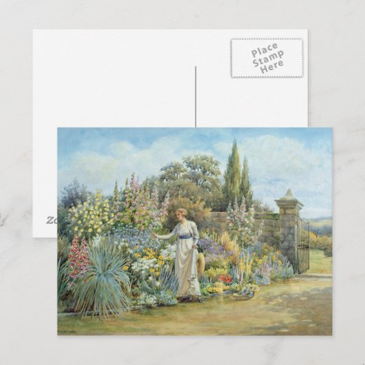 In de tuin briefkaart (Voorkant / Achterkant)