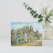 In de tuin briefkaart (Staand voorkant)