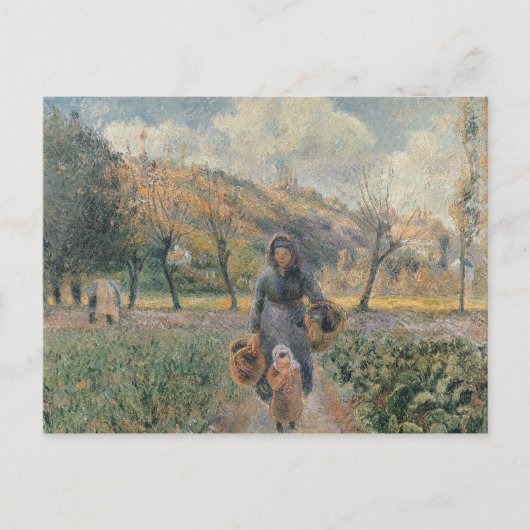 In de tuin briefkaart (Voorkant)