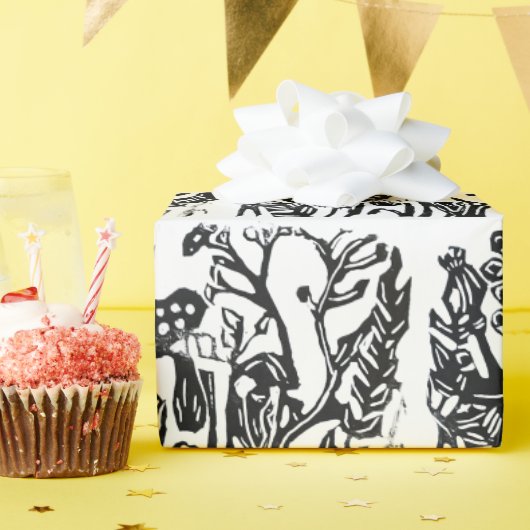 In de tuin cadeaupapier (Verjaardagsfeest)