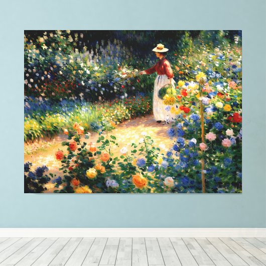 In de tuin canvas afdruk (Insitu (Houten vloer))