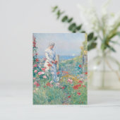 In de tuin | Childe Hassam Briefkaart (Staand voorkant)