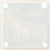 In de tuin - Claude Monet - c1895 Glazen Onderzetter (Achterkant)