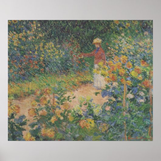 In de tuin - Claude Monet - c1895 Poster (Voorkant)