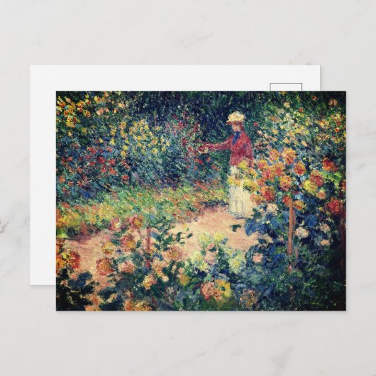 In de tuin Claude Monet impressionistische schilde Briefkaart (Voorkant / Achterkant)