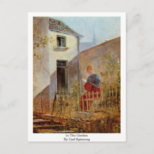 In de tuin door Carl Spitzweg Briefkaart