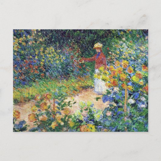 In de tuin door Claude Monet Briefkaart (Voorkant)