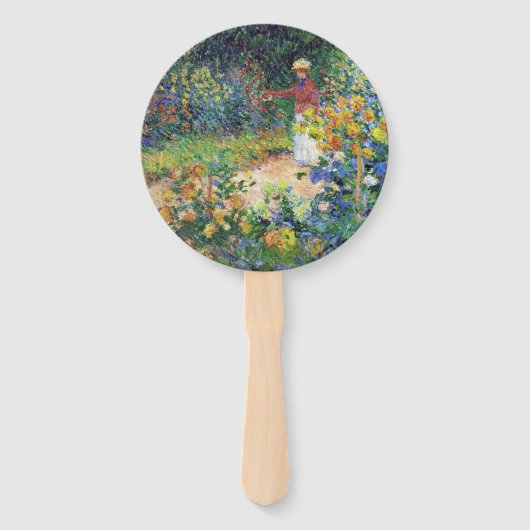 In de tuin door Claude Monet Handwaaier (Voorkant)