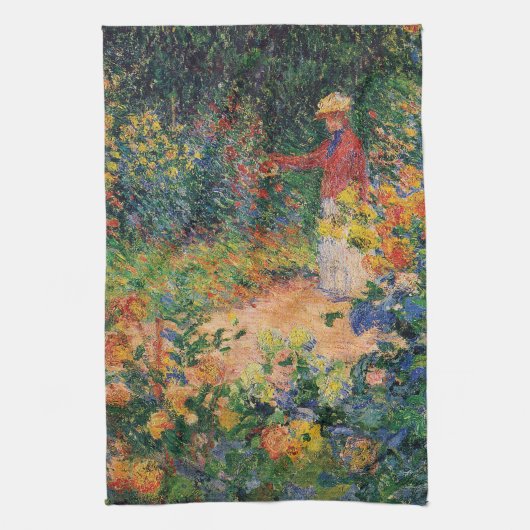 In de tuin door Claude Monet Kitchen Towel Theedoek (Verticaal)