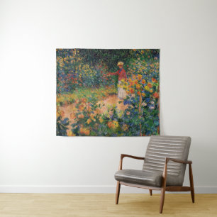 In de tuin door Claude Monet Wandkleed