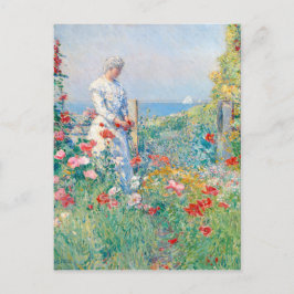 In de tuin door Frederick Childe Hassam Briefkaart