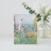In de tuin door Frederick Childe Hassam Briefkaart (Staand voorkant)